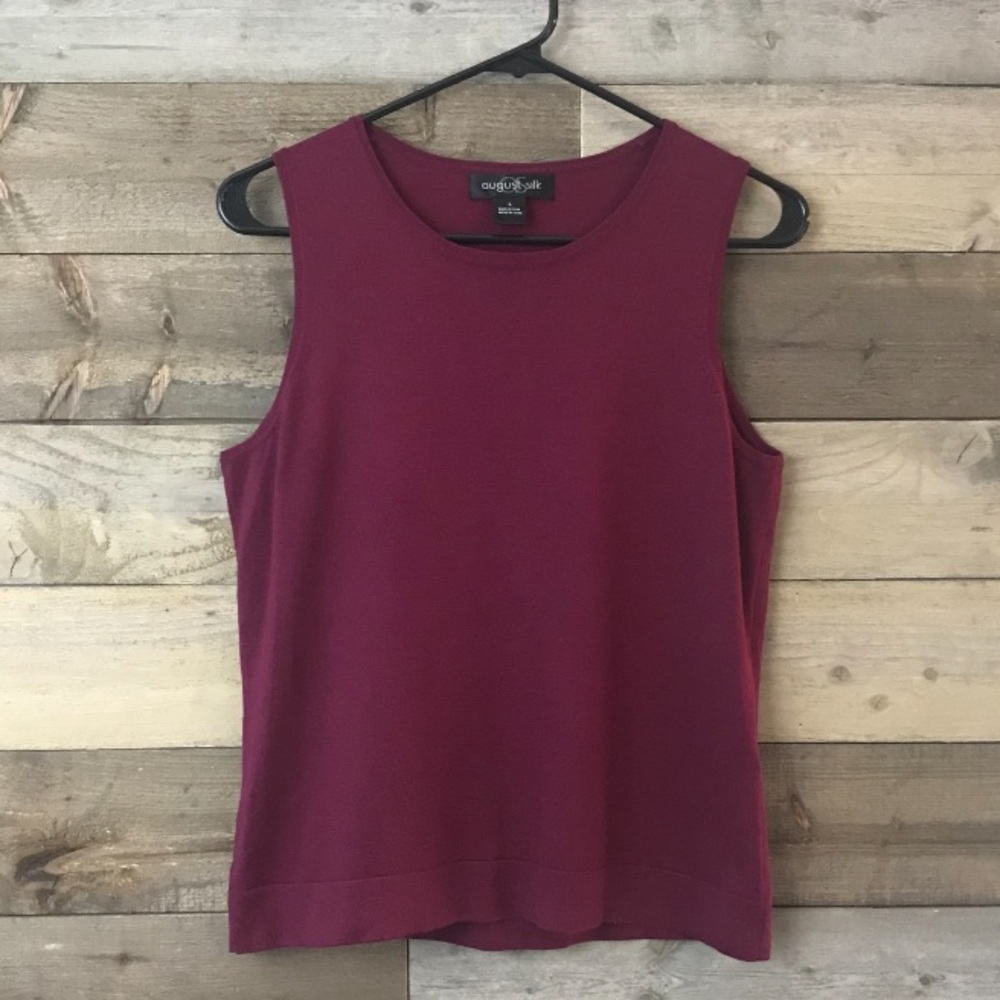 August Silk Burgundy Tank Top